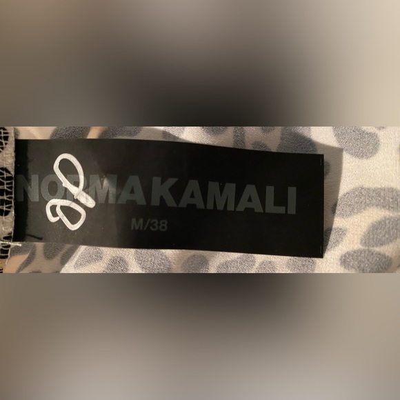 NWT Norma Kamali Tara Ruched Body Dress in Baby Leopard Jersey Print ZB1 - Picture 4 of 8